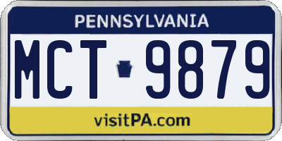 PA license plate MCT9879