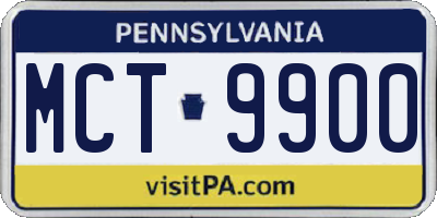 PA license plate MCT9900
