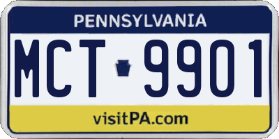 PA license plate MCT9901