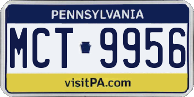 PA license plate MCT9956