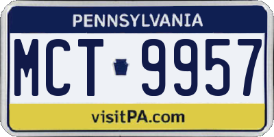 PA license plate MCT9957