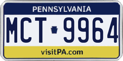 PA license plate MCT9964