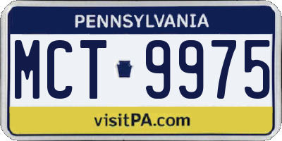 PA license plate MCT9975
