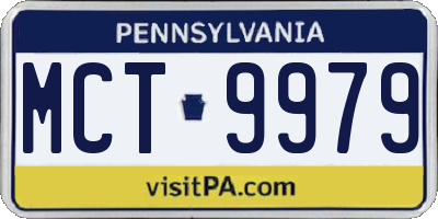 PA license plate MCT9979