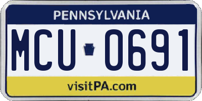 PA license plate MCU0691