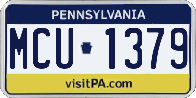 PA license plate MCU1379