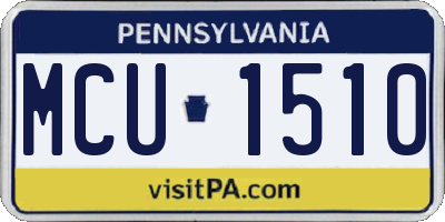 PA license plate MCU1510