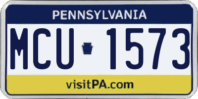 PA license plate MCU1573