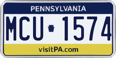 PA license plate MCU1574