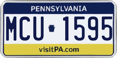 PA license plate MCU1595