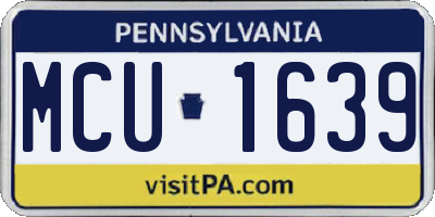 PA license plate MCU1639