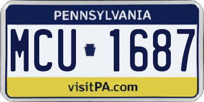 PA license plate MCU1687