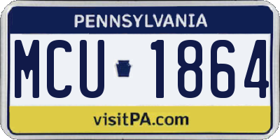 PA license plate MCU1864