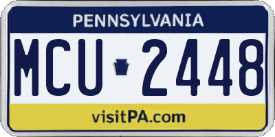 PA license plate MCU2448