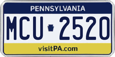 PA license plate MCU2520