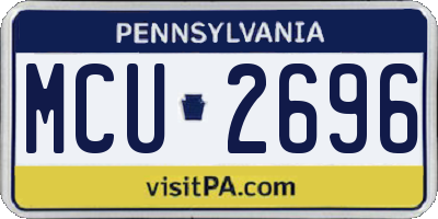 PA license plate MCU2696