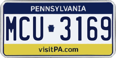 PA license plate MCU3169