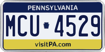 PA license plate MCU4529