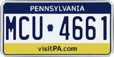 PA license plate MCU4661