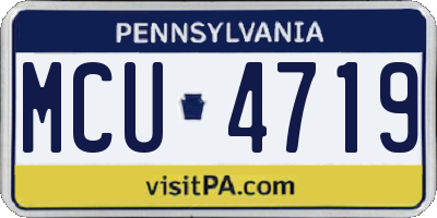 PA license plate MCU4719