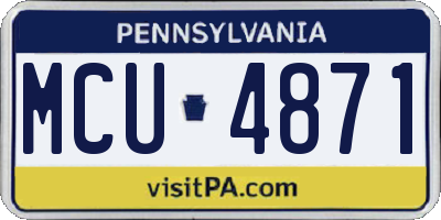 PA license plate MCU4871