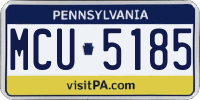 PA license plate MCU5185