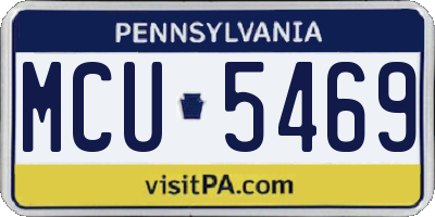PA license plate MCU5469