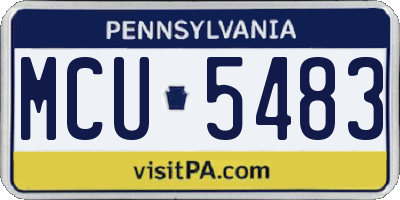 PA license plate MCU5483