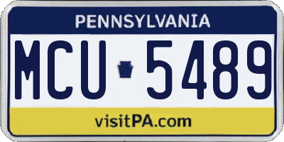 PA license plate MCU5489