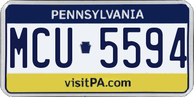 PA license plate MCU5594