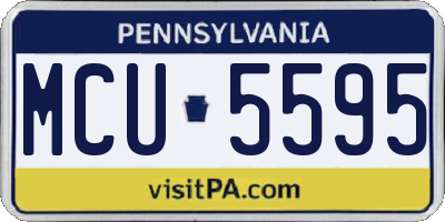 PA license plate MCU5595