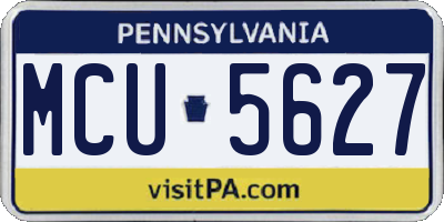 PA license plate MCU5627