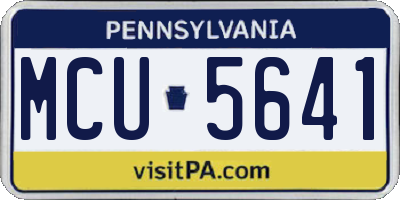 PA license plate MCU5641