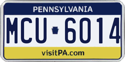 PA license plate MCU6014