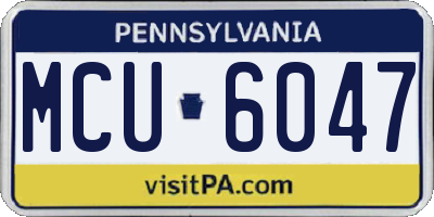 PA license plate MCU6047