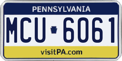 PA license plate MCU6061