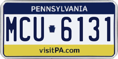 PA license plate MCU6131