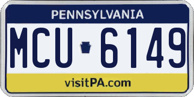 PA license plate MCU6149