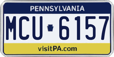 PA license plate MCU6157