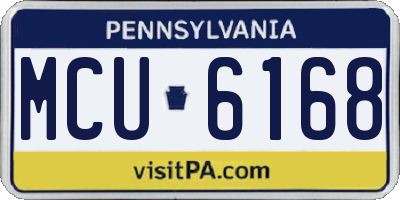 PA license plate MCU6168