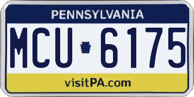 PA license plate MCU6175
