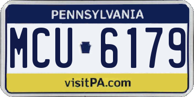 PA license plate MCU6179