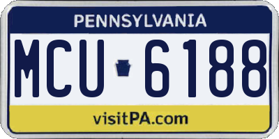 PA license plate MCU6188