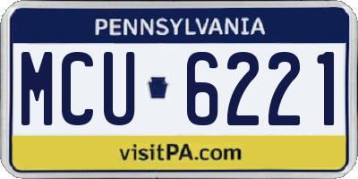 PA license plate MCU6221