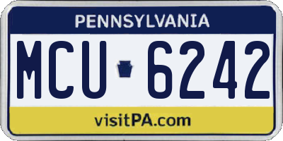 PA license plate MCU6242