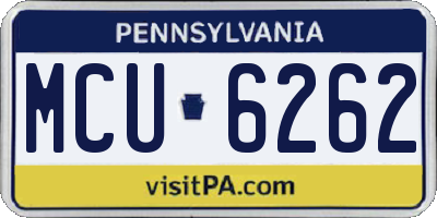 PA license plate MCU6262