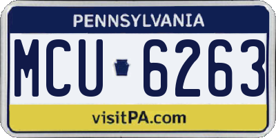 PA license plate MCU6263