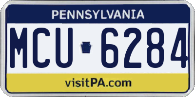 PA license plate MCU6284