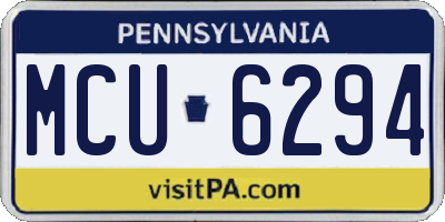 PA license plate MCU6294