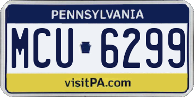 PA license plate MCU6299